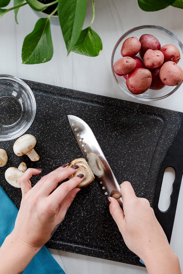7-Inch Santoku Knife - Razor-Sharp High-Carbon Stainless Steel Blade, Forged Ergonomic Riveted Handle, Chef Knife for Chopping, Slicing & Dicing, Multipurpose Kitchen Knife, Home Chef6