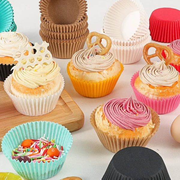 Standard Black Cupcake Liners for Baking 200 Counts -  Greaseproof Muffin Baking Cups for Wedding Birthday Party Baby Shower Festivals (Black)7