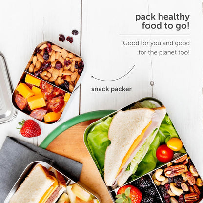 Small Stainless Steel Kids Bento Box 2-Section 16Oz7