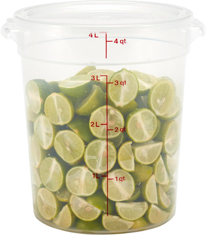 Food Storage Containers with Lids (Bpa-Free) - 4 Quart - Food Grade Buckets with Lids (2 Pack) - for Dough Proofing and Brining (Translucent)6