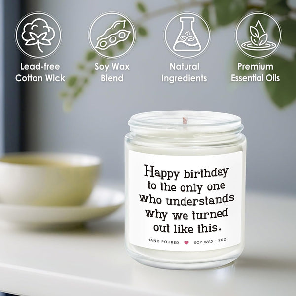 Sister Birthday Gifts from Sisters, Sisters Gift from Sister Brother, Birthday Gifts for Sister Adult, Big Sister Gift, Best Friend Bday Presents for Women, Sister Bday Candle 7Oz4