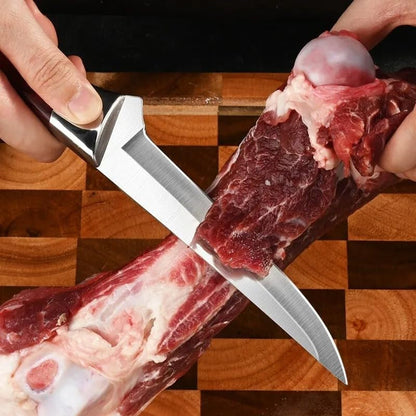 Meat Cleaver,Cleaver Knife 6 Inch Boning Knife Stainless Steel Cleaver Meat Fruit Paring Knife ABS Handle Fishing Cutting Cooking Knives with Cover, LAMAJIGA58445