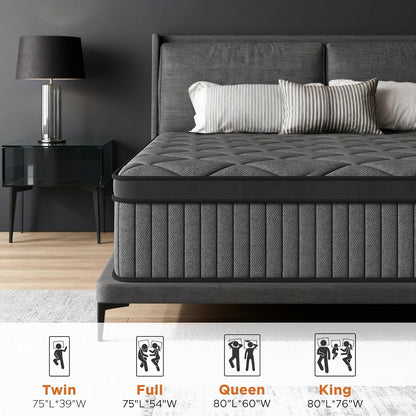 Hybrid Twin Mattress 12 Inch for Pressure Relief, Medium Firm9