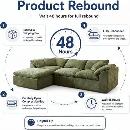 Cloud Couch Sectional, Boneless Modular Sofa for Living Room4