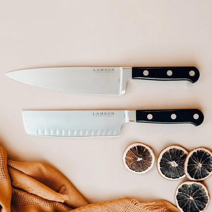 Premier Forged 8" Chef'S Knife, Hi-Carbon Stainless Steel Blade, Triple Riveted for Balance, Ideal for Dicing, Slicing & Chopping, Kitchen Knives - Walnut Handle8