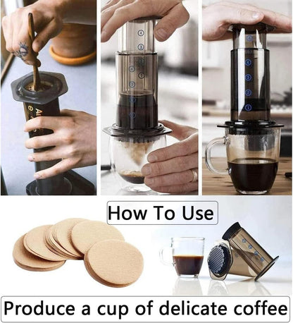 Replacement Paper Filter  800 Count Aeropress Coffee Filters 2.5 Inch | Unbleached round Coffee Maker Filters Paper Compatible with Aerobie and Aeropress Coffee Makers Disposable Coffee Tea Filters5
