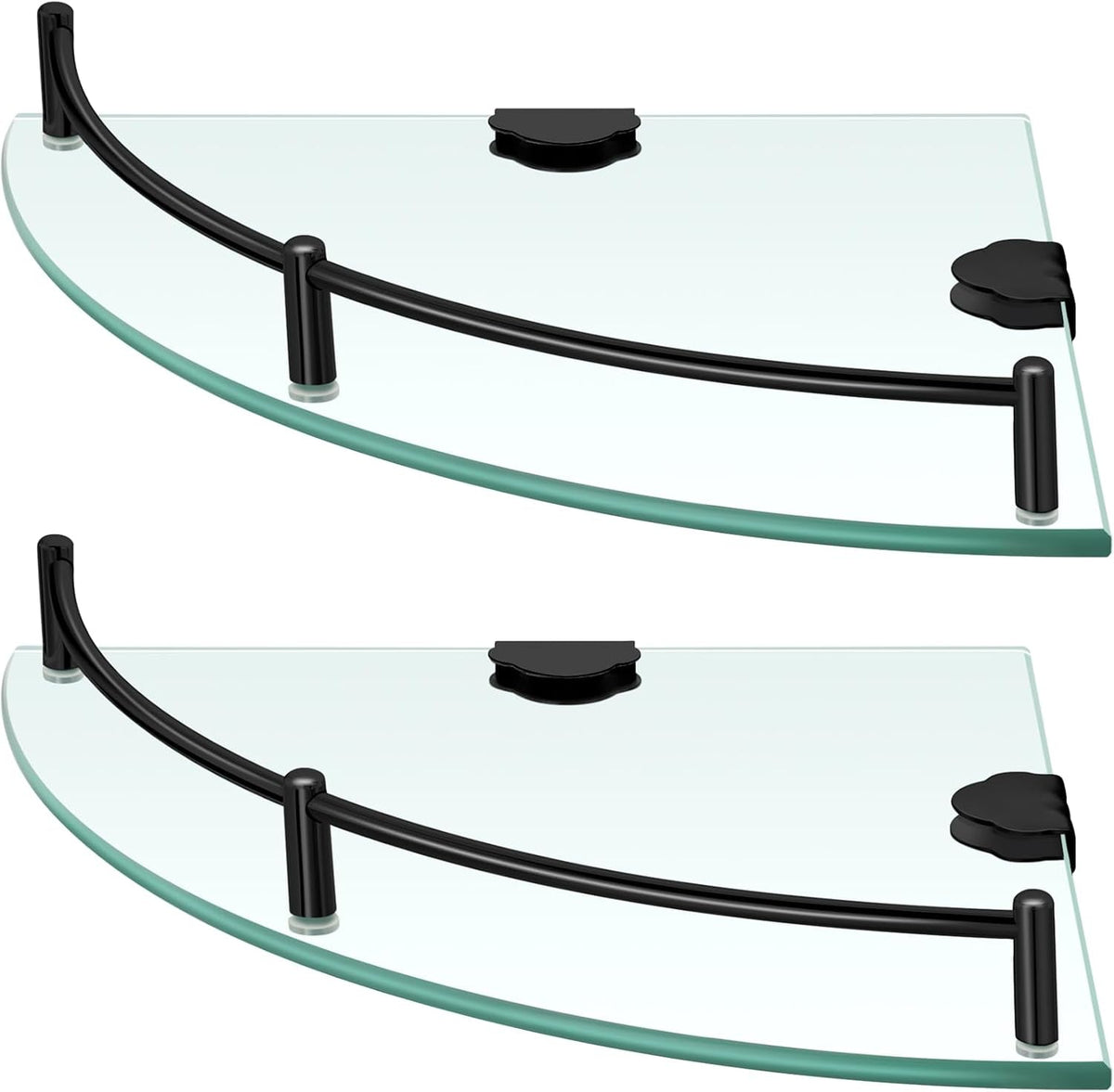 2-pcs-corner-shower-shelf-2-tier-glass-corner-shelf-stainless-steel-wall-mounted-bathroom-organizer-for-storing-shower-gel-shampoo-brush-9-25-inches-black