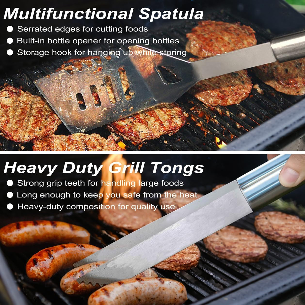 22pcs-heavy-duty-bbq-grill-accessories-set-non-slip-grill-tools-for-outdoor-grill-set-stainless-steel-grill-utensils-set-deluxe-grilling-tools-set-in-aluminum-case-ideal-gifts-for-men-silver
