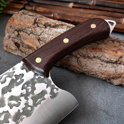 Meat Cleaver,Cleaver Knife 8 Inch ABS Handle Butcher Knife Sharp Professional Chef Knife Cleaver Handmade Forged Steel Kitchen Knives Utility Cooking Tools, LAMAJIGA58446