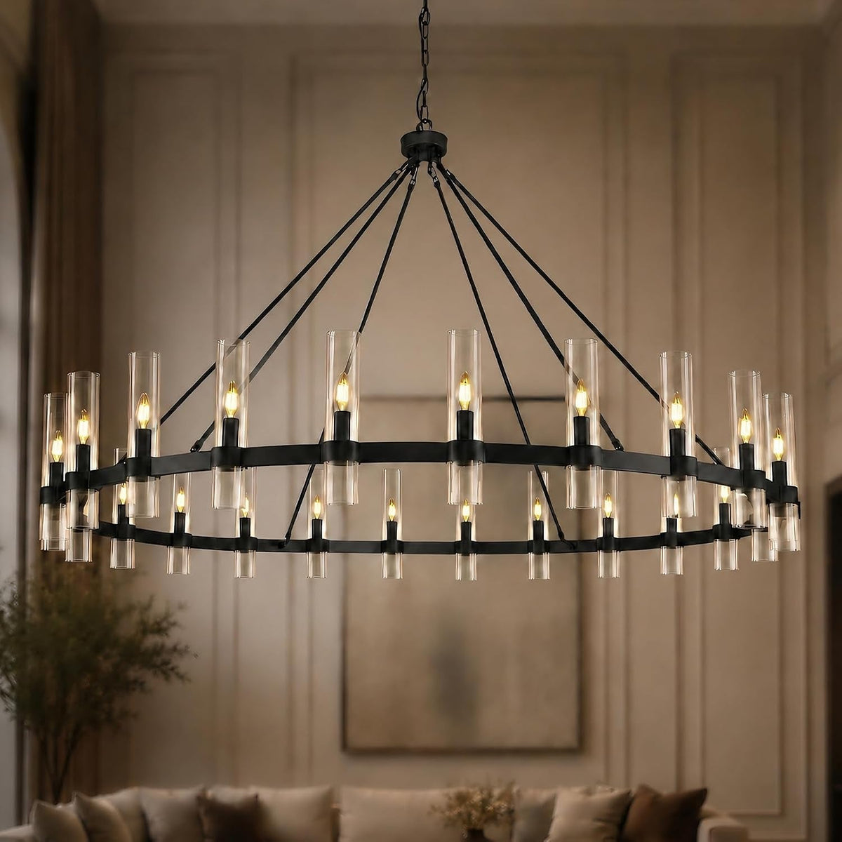 70-24-light-black-wagon-wheel-chandelier-for-high-ceilings-living-room