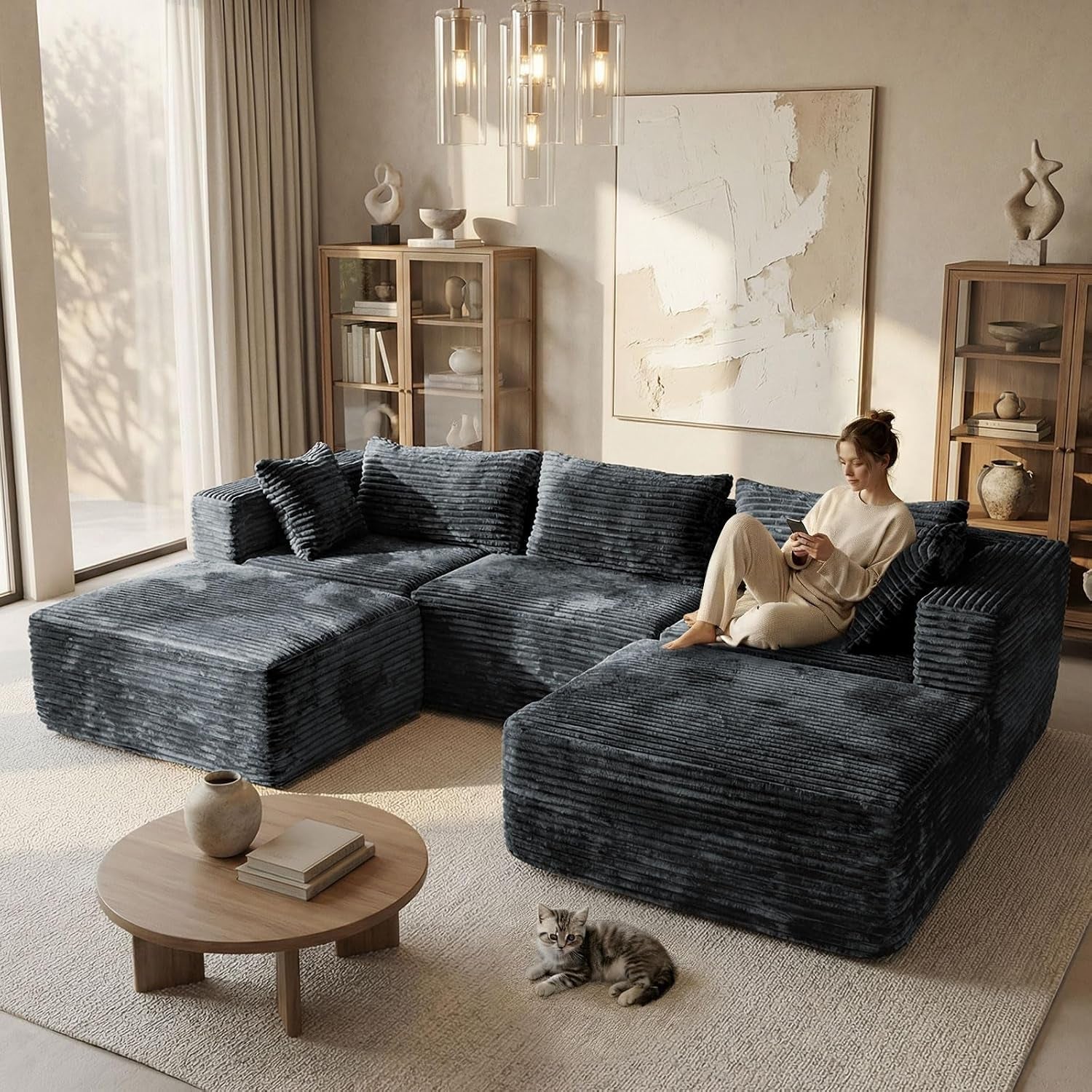 110-modular-sectional-boneless-sofa-with-2-ottomans-corduroy-u-shaped-modular-sectional-sofa-convertible-cloud-couch-with-deep-seats-no-assembly-required-grey-110-3seat-2-0ttoman