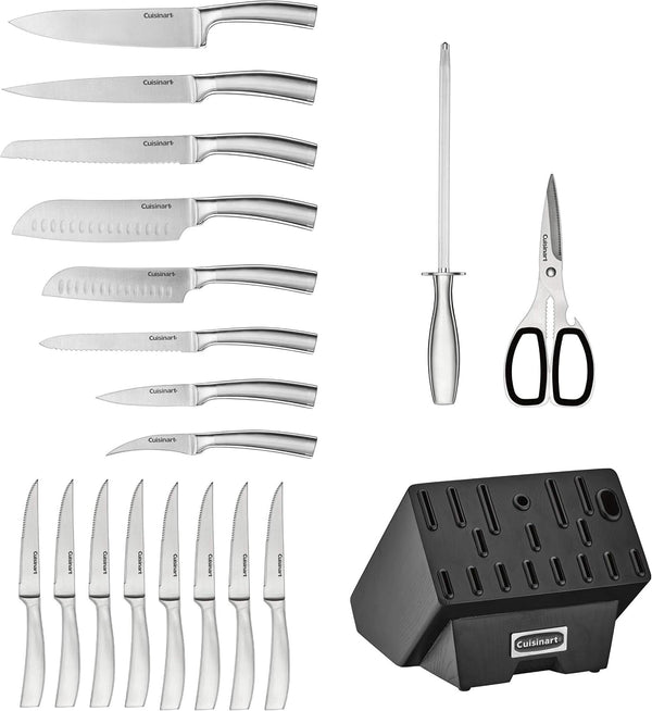 C77SS-19P Normandy 19 Piece Cutlery Block Set, Stainless Steel Ashwood Black4