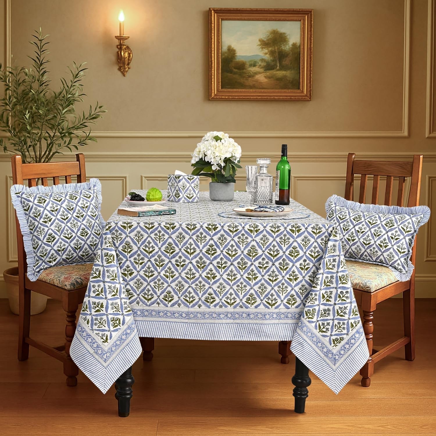 steel-blue-60x60-inches-square-100-cotton-hand-block-print-tablecloth-washable-halloween-thanksgiving-christmas-parties-wedding-use-fall-decor-farmhouse-dining-dinner-tablecloth
