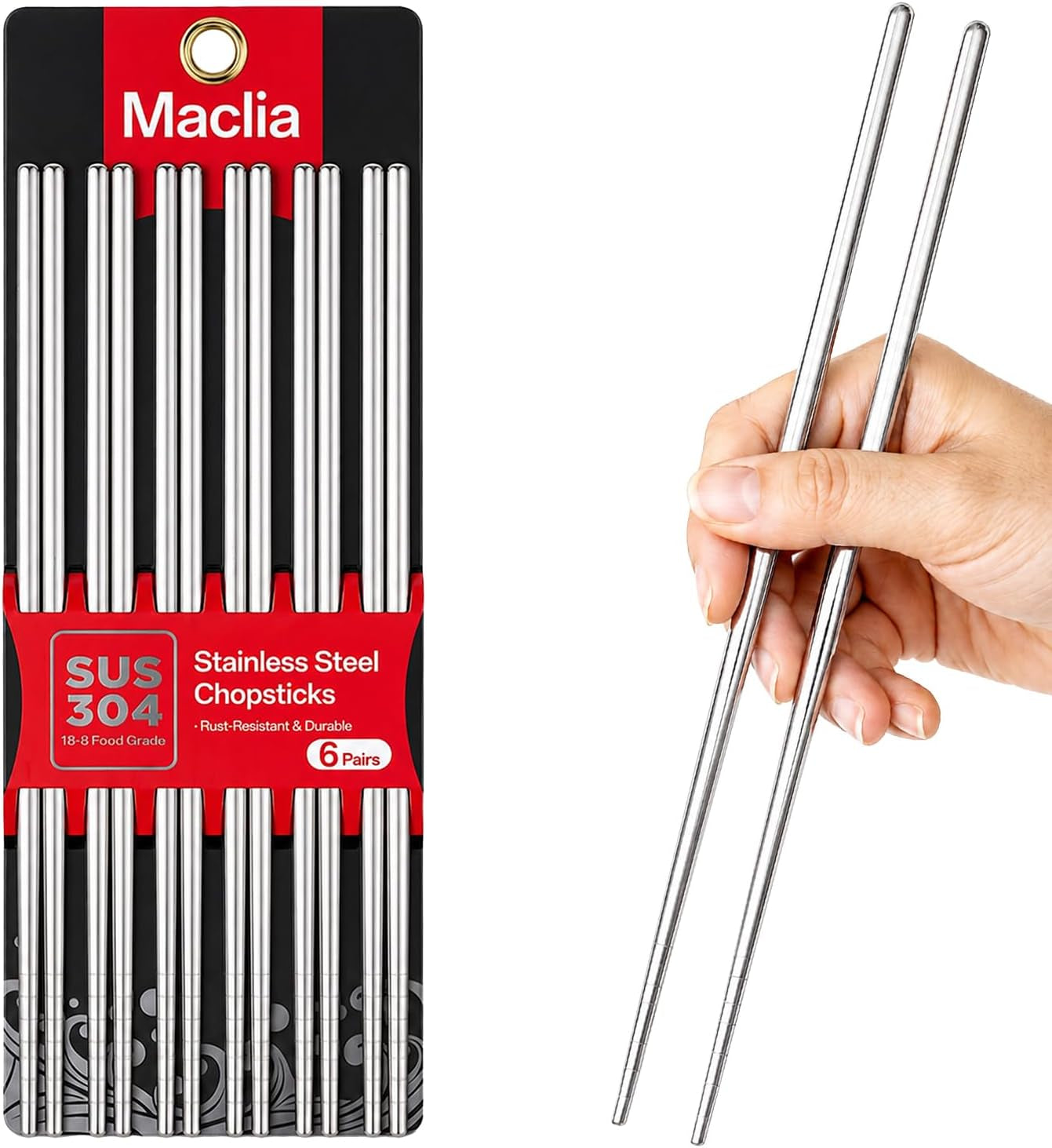 6-pairs-304-stainless-steel-reusable-chopsticks-silver-non-slip-tips-dishwasher-safe-lightweight-for-sushi-ramen-noodles-rice-asian-cuisine-premium-gift-set-food-grade