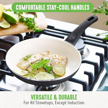 Soft Grip Healthy Ceramic Nonstick 23 Piece Kitchen Cookware Pots and Frying Sauce Saute Pans Set with Kitchen Utensils, Pfas-Free, Dishwasher Safe, Black6