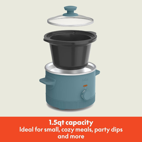 1.5Qt Manual Non-Toxic Slow Cooker with 3 Heat Settings, Surf2