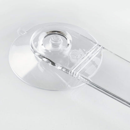 22300 Plastic Plastic Suction Squeegee with Storage Hook Shower, Window, and Mirror Accessory for Master, Guest, Kids' Bathroom Cleaning, 12" X 10", Clear4