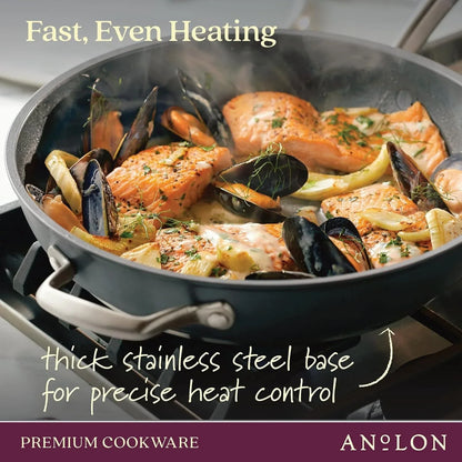 Accolade Forged Hard Anodized Nonstick Wok / Stir Fry Pan with Lid, 13.5 Inch - Moonstone Gray4