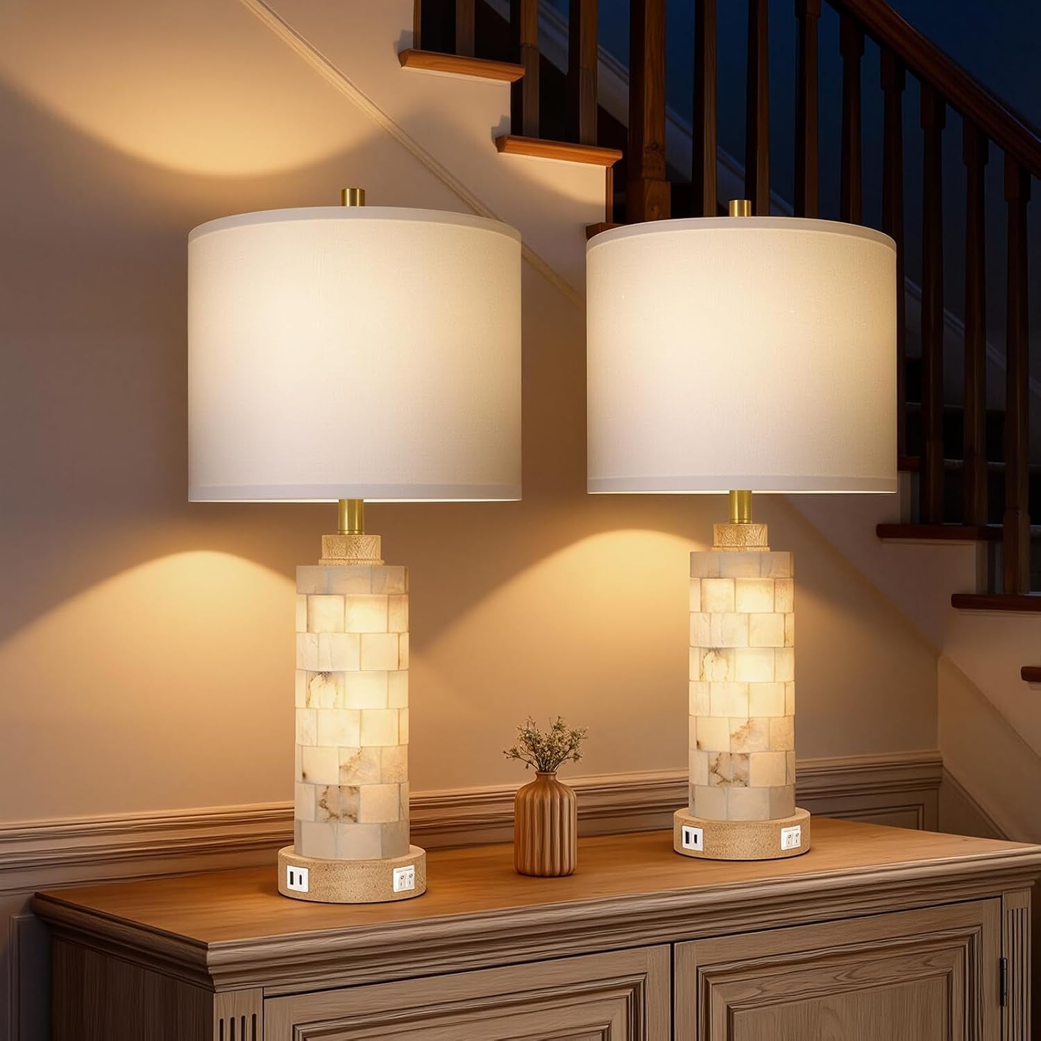 27-alabaster-and-wood-table-lamps-set-of-2-with-night-light-nightstand-lamps-with-usb-ports-white-linen-fabric-shade-bedside-lamp-for-living-room-bedroom-home-office-hotel-bar-house