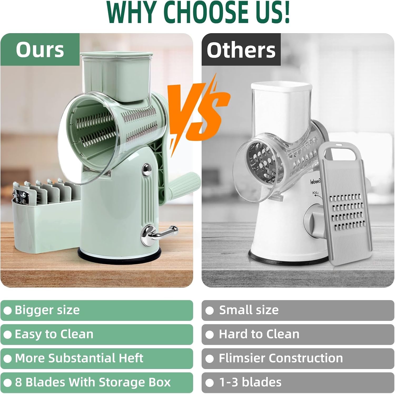 rotary-cheese-grater-with-handle-5-replaceable-bladesgreen
