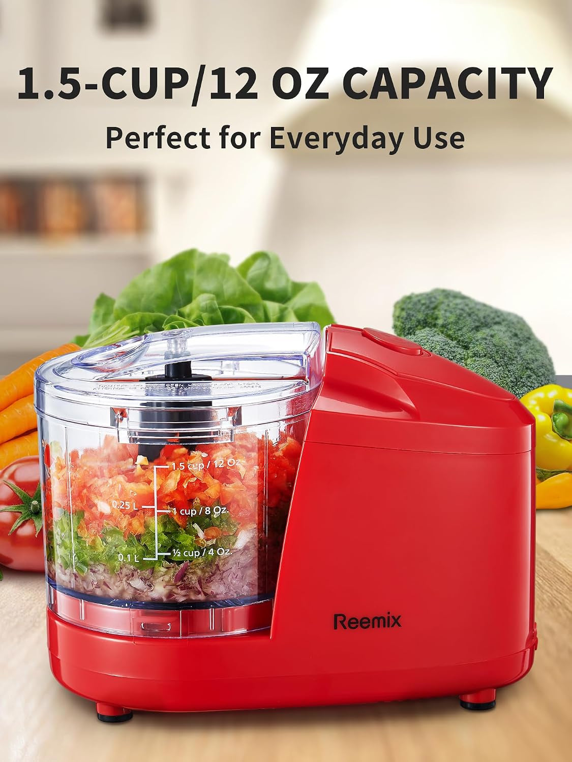 1-5-cup-one-touch-electric-food-chopper-100w-mini-food-processor-meat-grinder-mix-chop-mince-and-blend-vegetables-fruits-nuts-meats-stainless-steel-blade-red