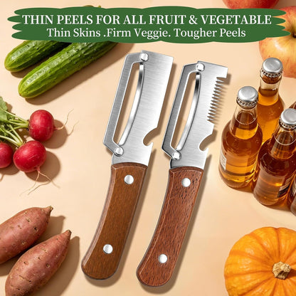 2 PCS Multifunctional Vegetable Peeler for Kitchen, 4-In-1 Peeler Shredder7