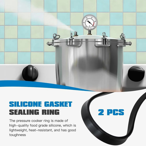 2026 Upgrade S-9882 Pressure Canner Gasket, Food Silicone Pressure Cooker Sealing Ring Fits for 12/16/22QT Mirro Model M-0512 / M-0522 / M-0312 / M-0406 / M-0416 / M-0526 / M-0622,2 Pack4