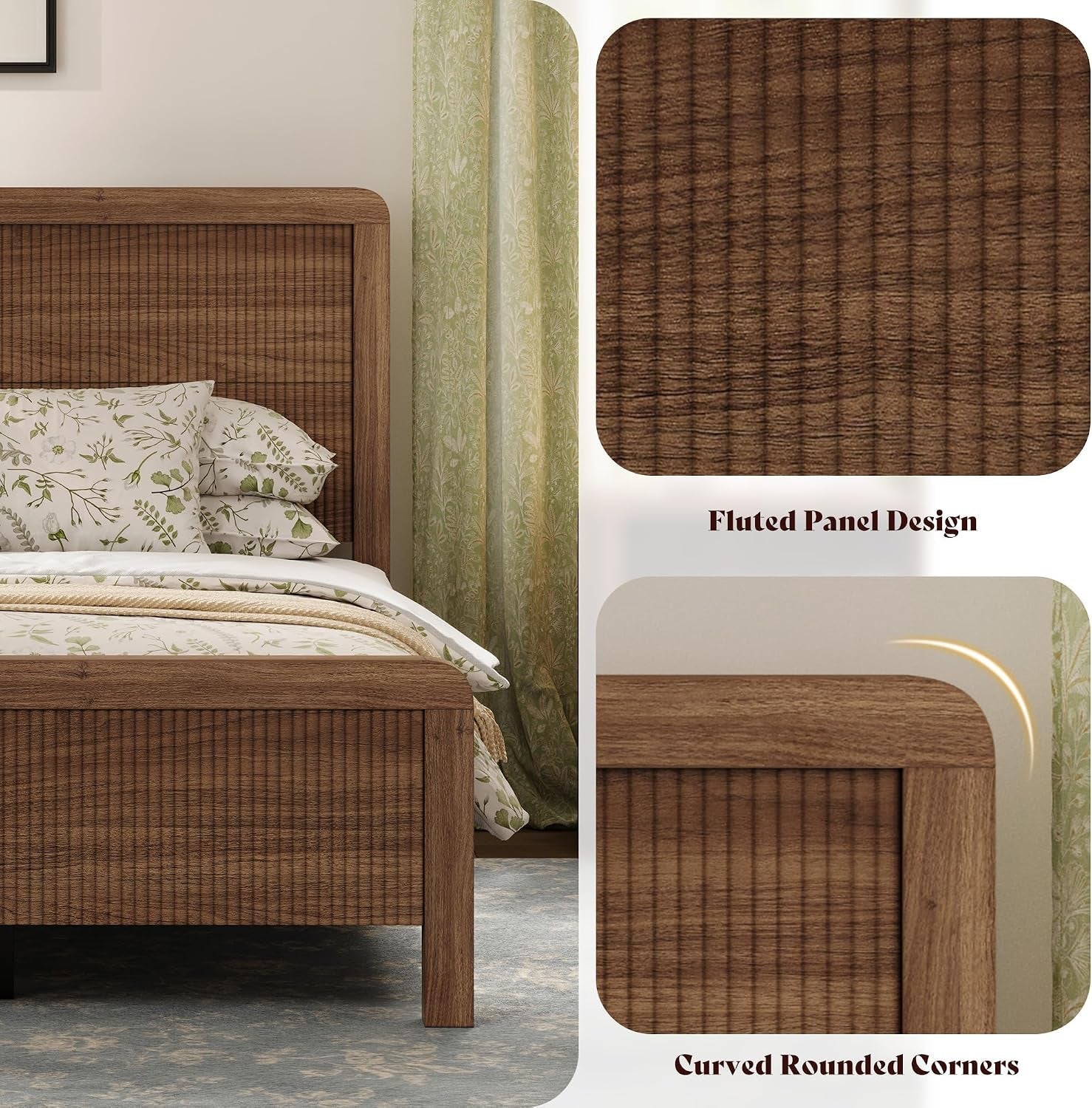 queen-wood-bed-frame-with-fluted-headboard-footboard-walnut