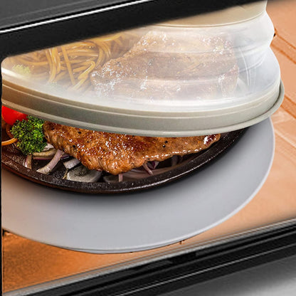 2 in 1,  Microwave Splatter Cover for Food & Silicone Microwave Mat, Mat as Bowl Holder, Trivet, Pot Holders, Drying, Baking, Utensils Rest for Kitchen Counter, Dishwasher Safe, Grey7
