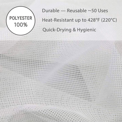 Japanese Rice Cooker Net Sushi Rice Net Mesh Polyester Napkin Reusable Made in Japan (L Size (40"X40")) White4