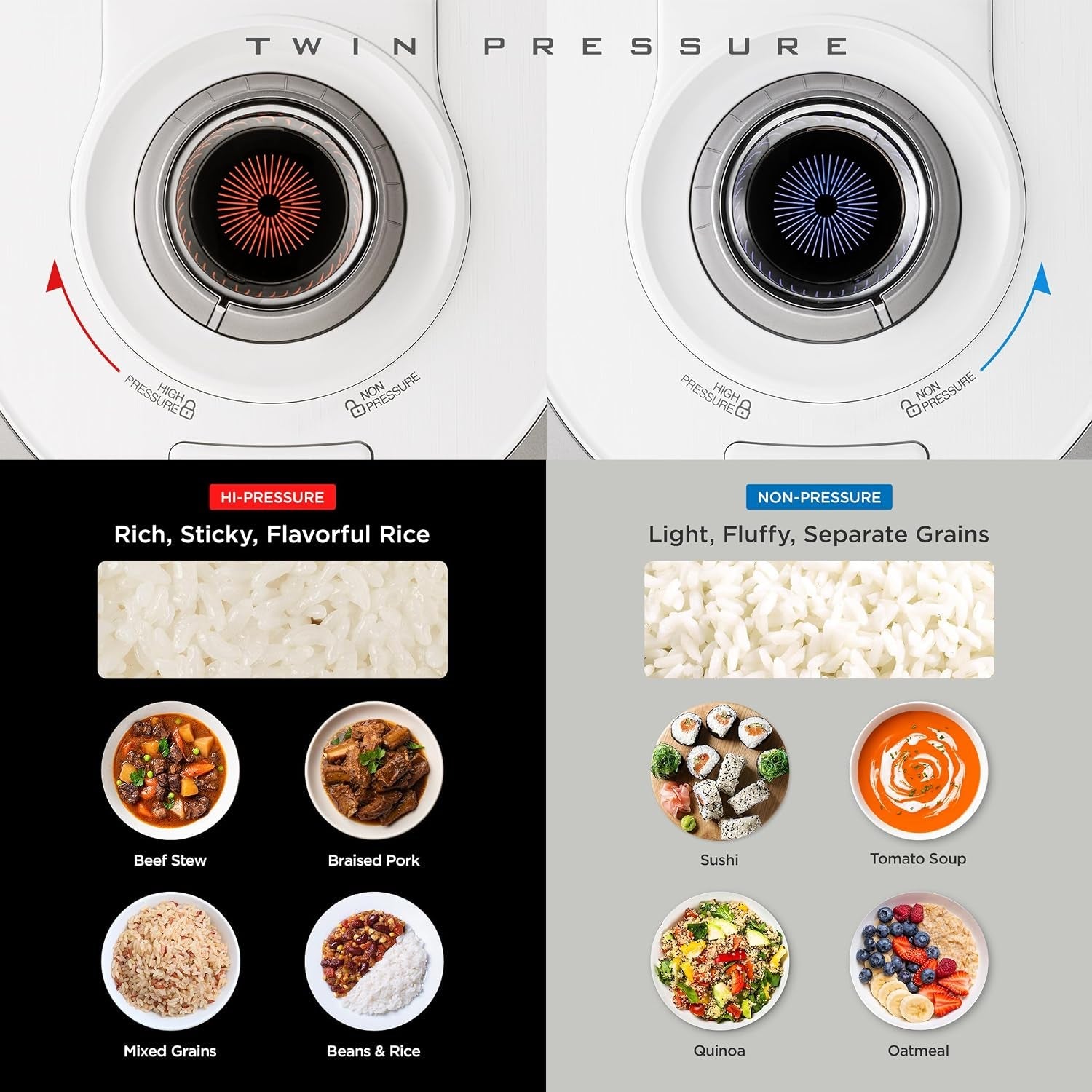cuckoo-crp-rt0609fw-6-cup-twin-pressure-plate-rice-cooker-warmer-with-high-heat-gaba-mixed-scorched-turbo-porridge-baby-food-steam-hi-non-press-and-more-made-in-korea-white-6-cup-uncooked-capacity-diamond-coated-inner-pot-15-cooking-mod