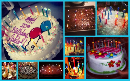 Amazing  Multicolor Happy Birthday Candles and Holders (12 Count),Unscented3