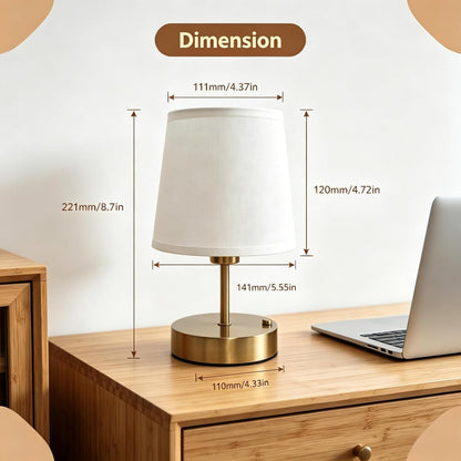Mini Cordless Table Lamp, Dimmable Rechargeable Nightstand Lamp, Gold6
