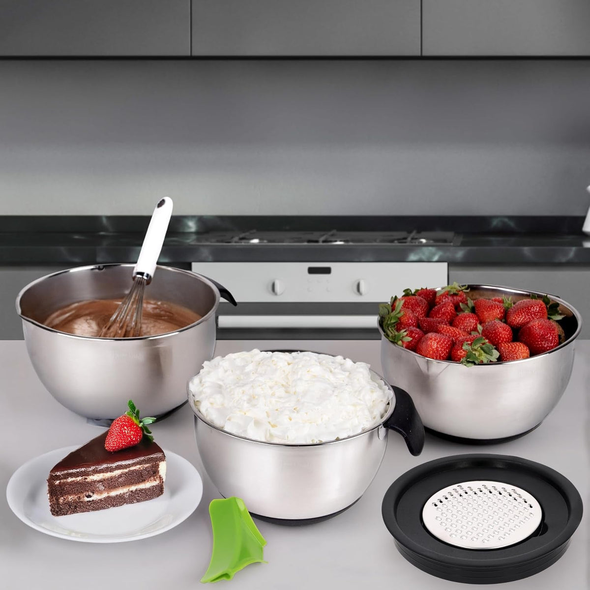 homeware-stainless-steel-mixing-bowl-with-lids-set-handles-for-holidays-gift-set-for-kitchen-with-pour-spout-non-slip-silicone-base-on-bowls-strainer-graters-for-kitchen