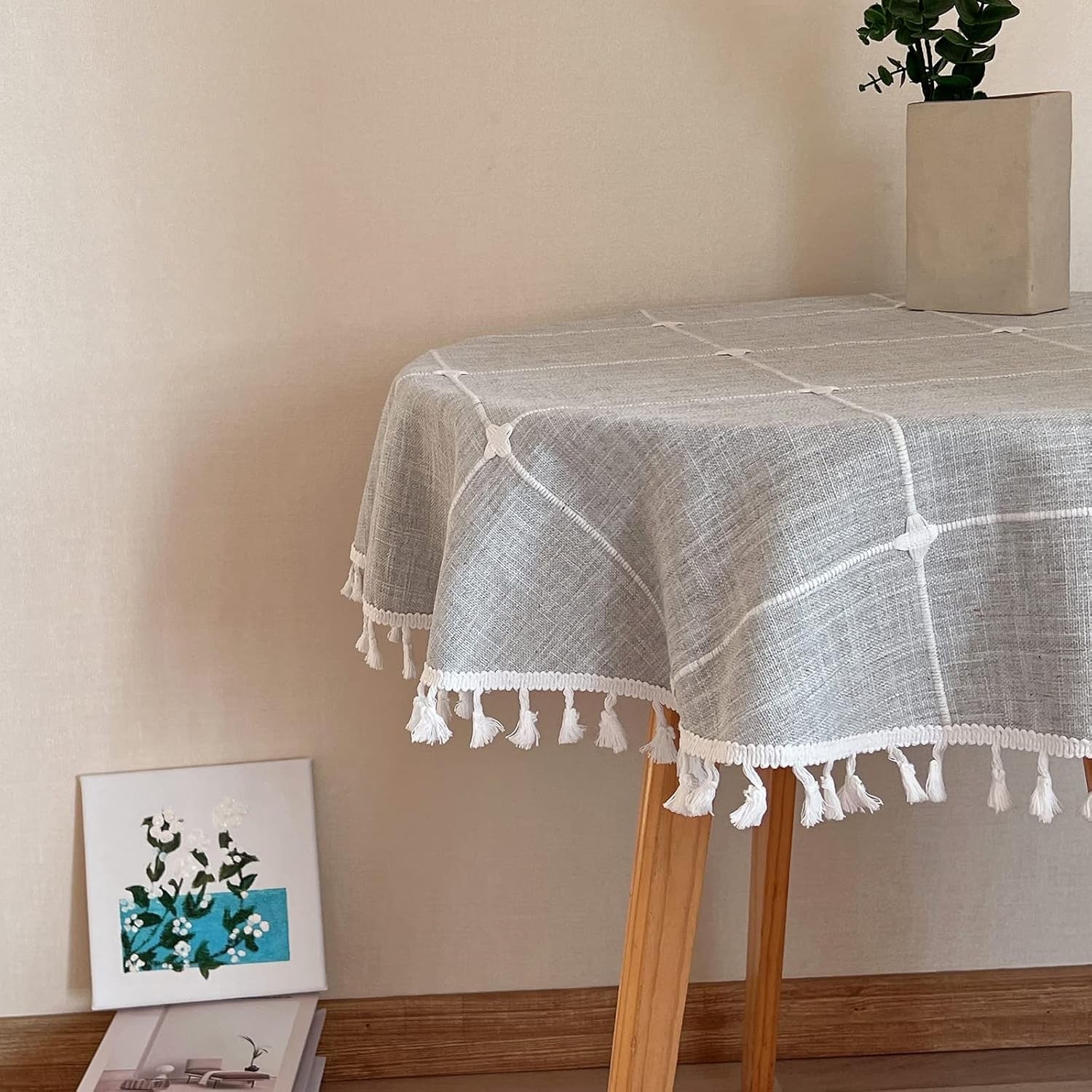 round-boho-farmhouse-rustic-tablecloth-grey-48-inch