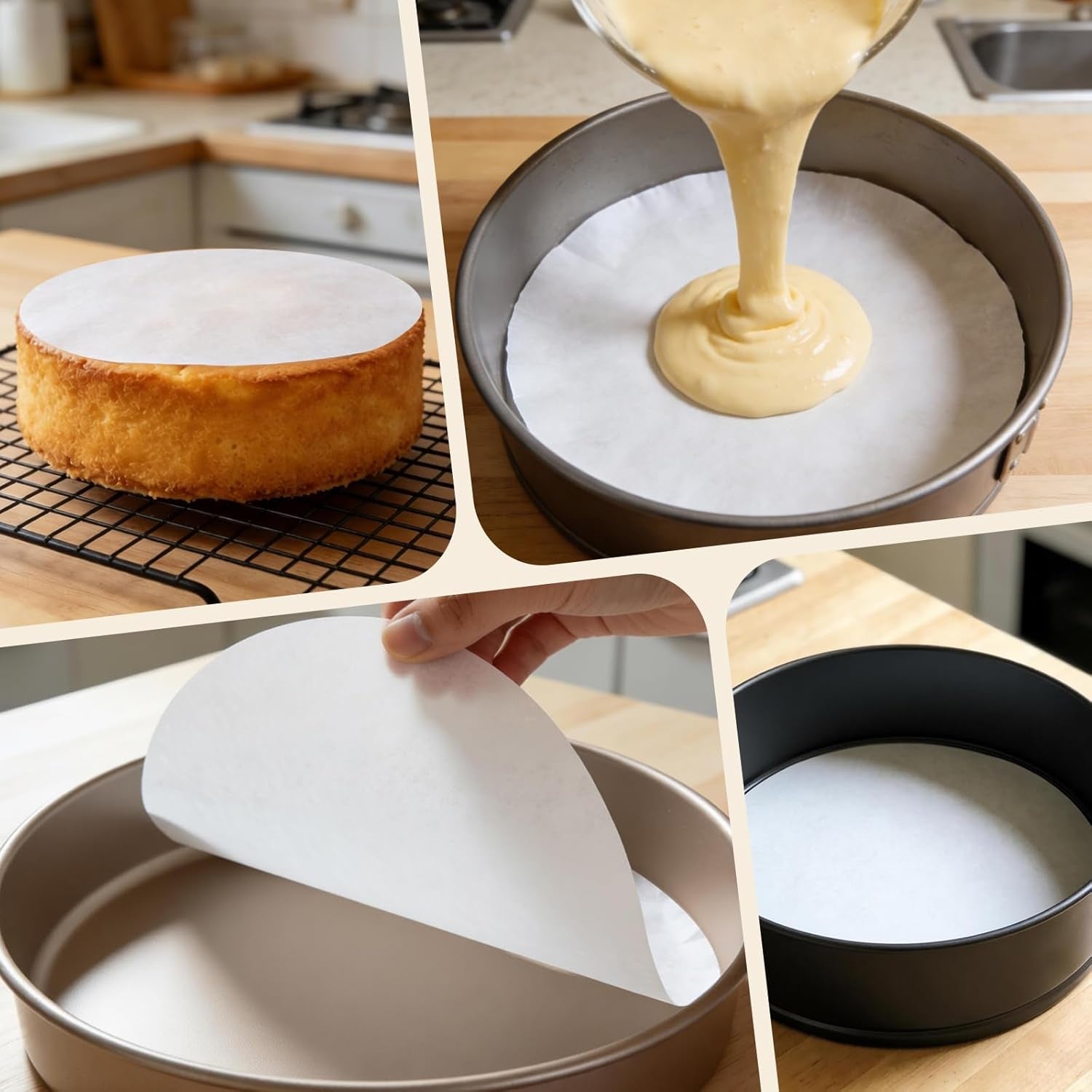 200pcs-parchment-paper-rounds-9-inch-white-cake-pan-liners-non-stick-parchment-rounds-for-baking-seperating-burgers-butter-cookies-freezing-baking-and-candy-wrapper