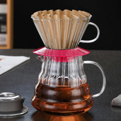 2-5 Cup Coffee Filters, Pack of 100 Unbleached Coffee Filters 5 Cup, Thicken Natural Coffee Filter Basket for Commercial, Home Coffee Maker, Pour over Coffee Kit (Brown, W02)5