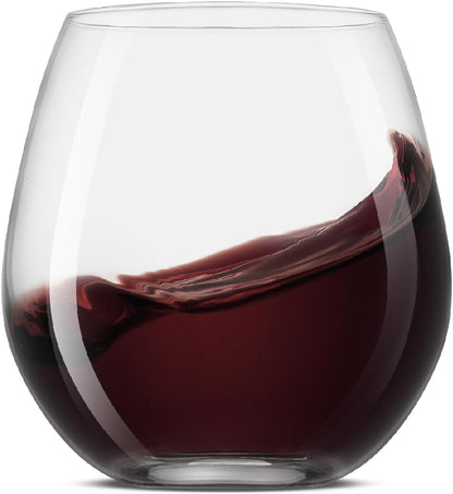 Spirits Stemless Wine Glasses for Red or White Wine (Set of 4)-15-Ounces5