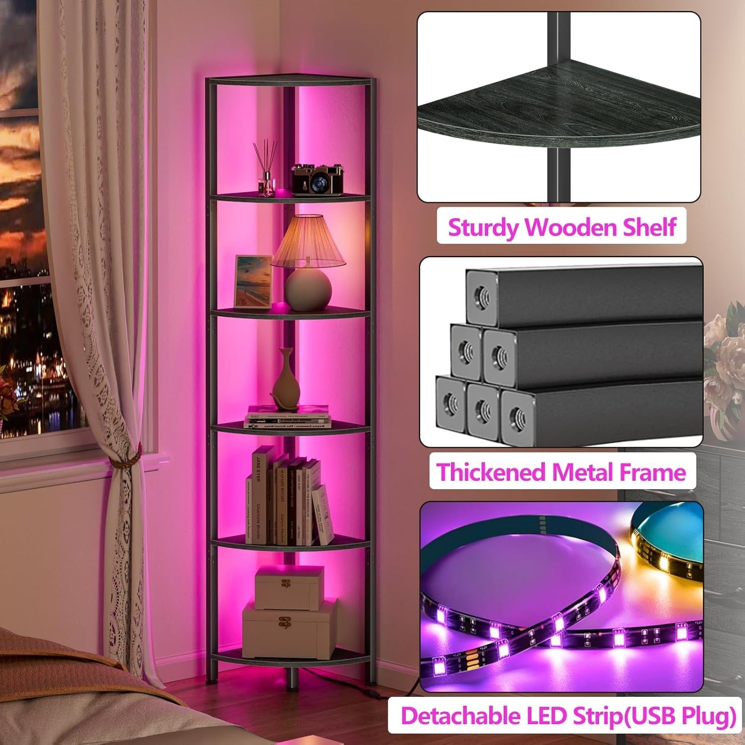 6-tier-corner-shelf-with-led-light-67-5-black-narrow-bookshelf-tall-standing-shelf-organizer-storage-rack-for-wall-corner-living-room-bedroom-metal-frame-wood-display-shelf