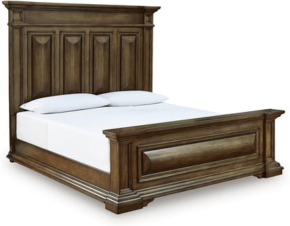 Signature Design by Ashley King Panel Bed, Tall Headboard, Brown2