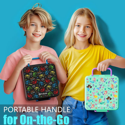 60Oz Leakproof Bento Lunch Box for Kids with 8.5Oz Thermo Food Jar8