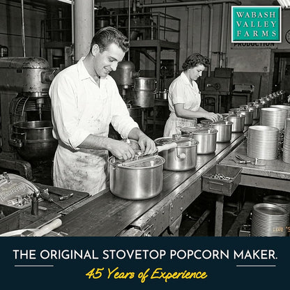 Original Whirley Pop Popcorn Maker -  Gourmet Popcorn Popper, Aluminum Pot with Nylon Gears, 3-Minute Stove Top Popper, Home Movie Night (Silver)8