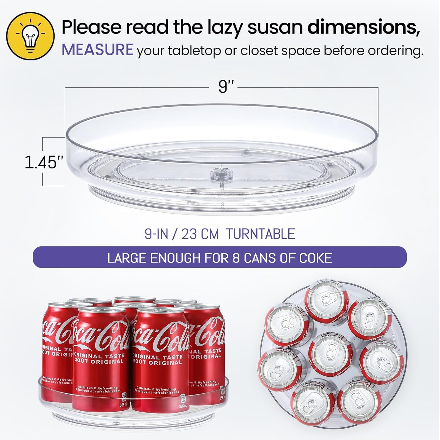 4-pack-9-inch-elegant-clear-turntable-acrylic-lazy-susan-non-skid-rotating-smoothly-kitchen-spice-rack-cabinet-pantry-organization-storage-refrigerator-vanity-makeup-bathroom-countertop-organizer