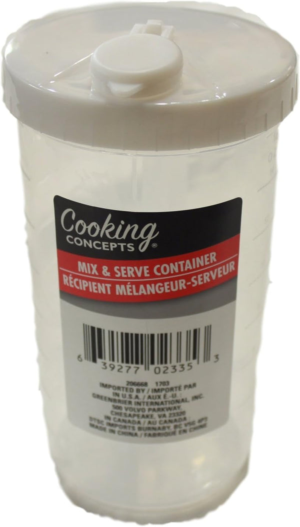 Mix and Serve, Plastic Measuring Cup and Container, (Set of 2)1