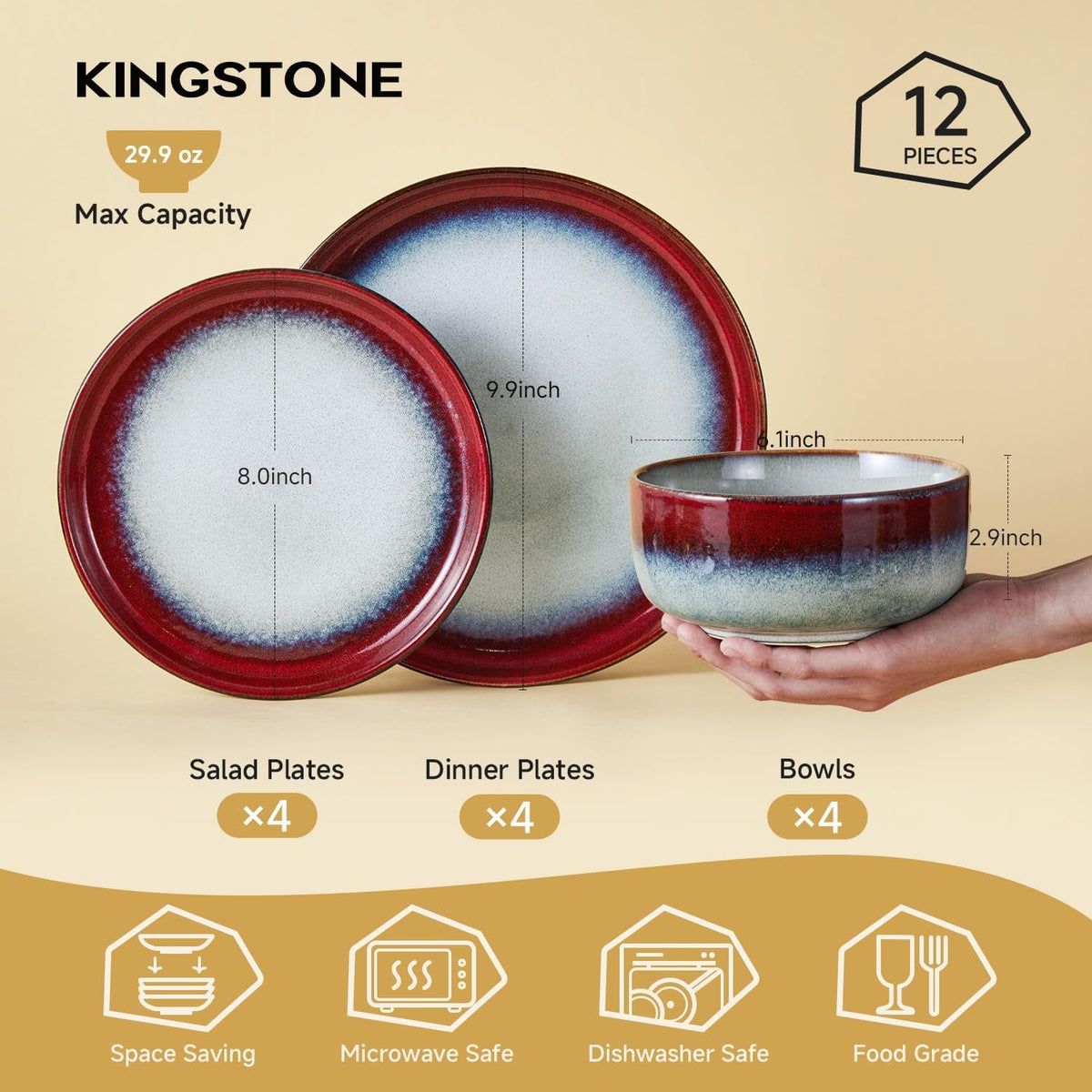 stoneware-dinnerware-sets-for-4-reactive-glaze-kiln-fired-red
