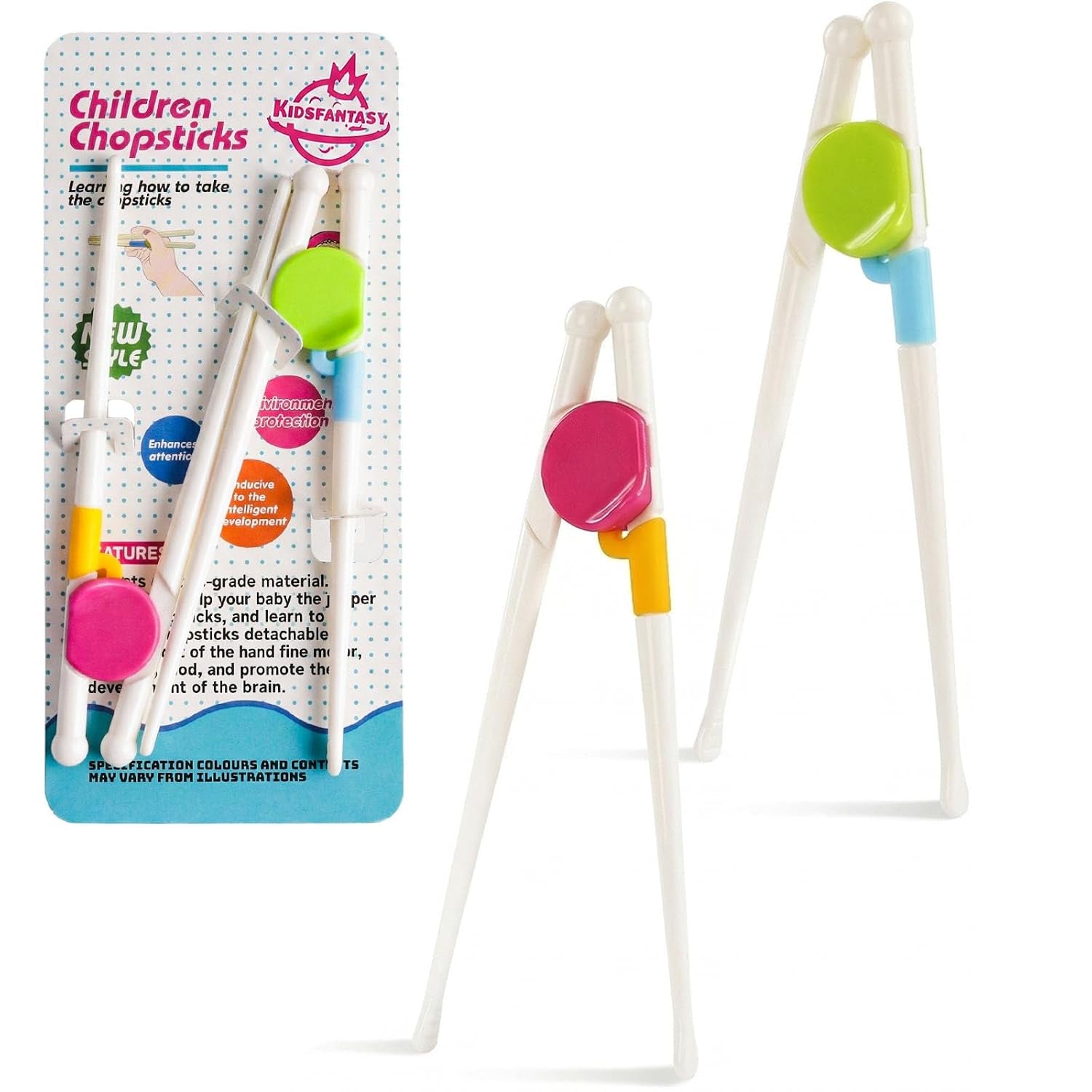 kids-chopsticks-2-pairs-training-chopsticks-for-toddlers-beginners-children-learning-practice-hand-eye-coordination-development-non-slip-grip-fun-everyday-dining-tool-for-kids