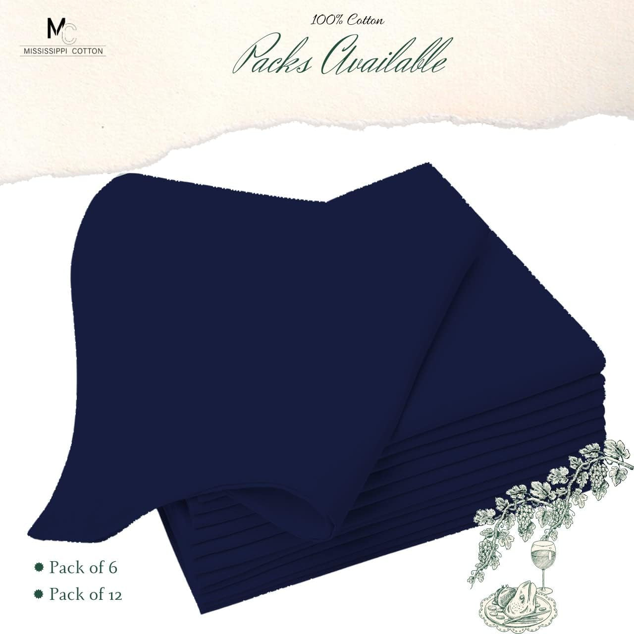 dinner-napkins-set-of-24-pieces-14-x-14-inch-table-linens-made-from-satin-cotton-fabric-napkins-for-kitchen-table-restaurant-holidays-navy-blue-solid