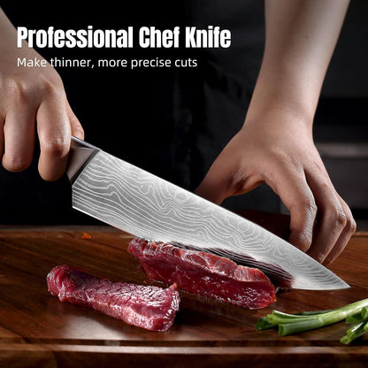 8 Inch Japanese Chef Knife with Full Tang Rosewood Handle2