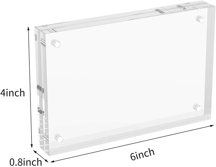 4X6 Acrylic Picture Frames 3 Pack, Clear Picture Frames，20% Thicker+2