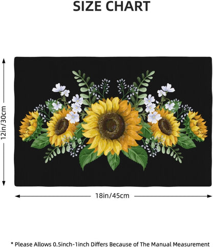 Sunflowers Wild Flowers Placemats Set of 6 Table Mats Table Tableware Place Mats with Non-Slip Heat-Resistant Washable for Dining Home Kitchen Party Indoor2